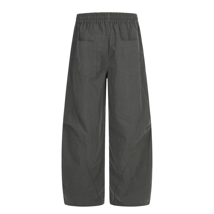 Women's Wide Culotte Pants with Elastic Drawstring Waist and Large Side Pockets Mune Fashion