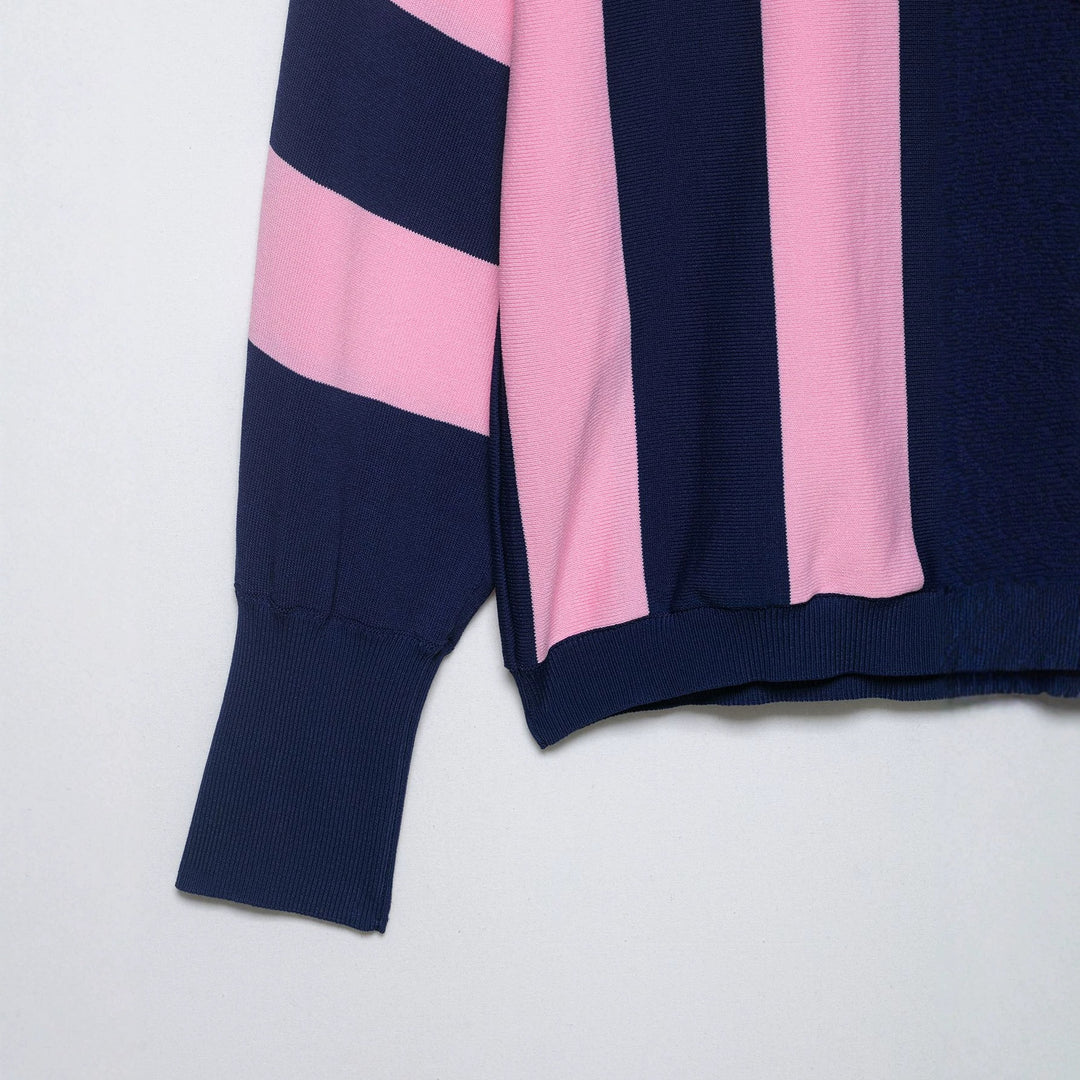 Women’s oversized knit pullover with wide block stripes and dropped shoulder Mune Fashion