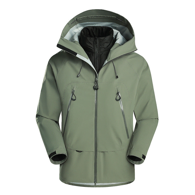 Men's waterproof softshell jacket with removable quilted inner jacket Mune Fashion