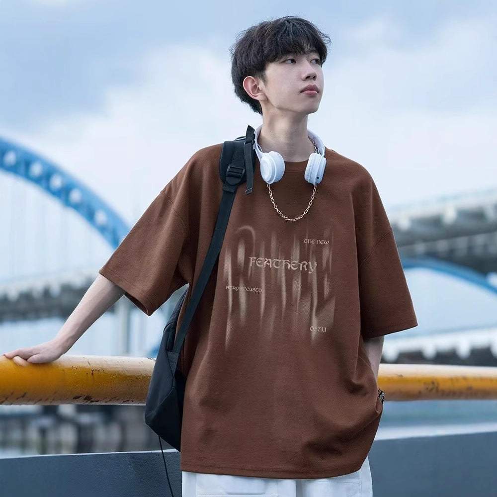 Men's Oversized T-Shirt with Creative Print Mune Fashion