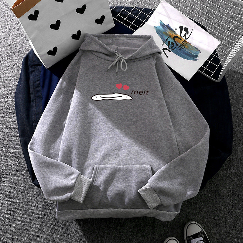 Women’s hoodie with minimalist graphic, loose oversized fit and kangaroo pocket Mune Fashion