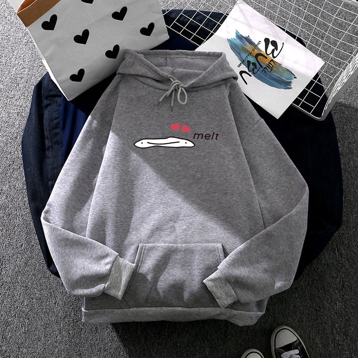 Women’s hoodie with minimalist graphic, loose oversized fit and kangaroo pocket Mune Fashion