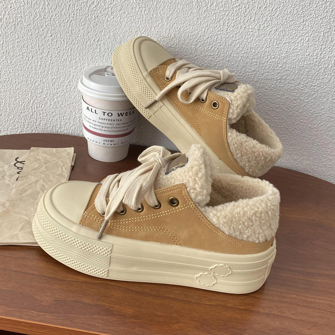 Ladies Comfortable Sneakers with Cozy Lining and Durable Sole Mune Fashion