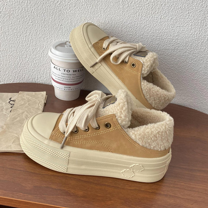 Ladies Comfortable Sneakers with Cozy Lining and Durable Sole Mune Fashion