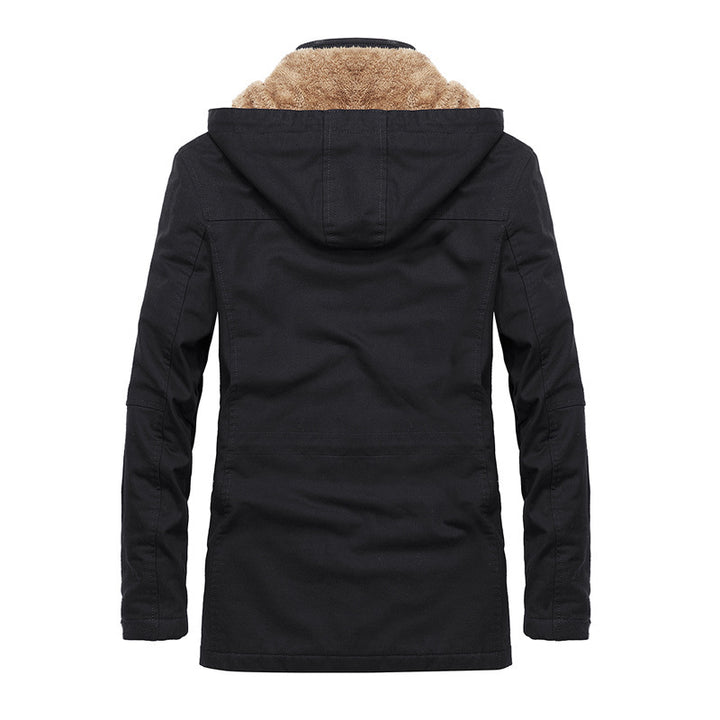 Men's Canvas Parka with cozy teddy lining and windproof front Mune Fashion