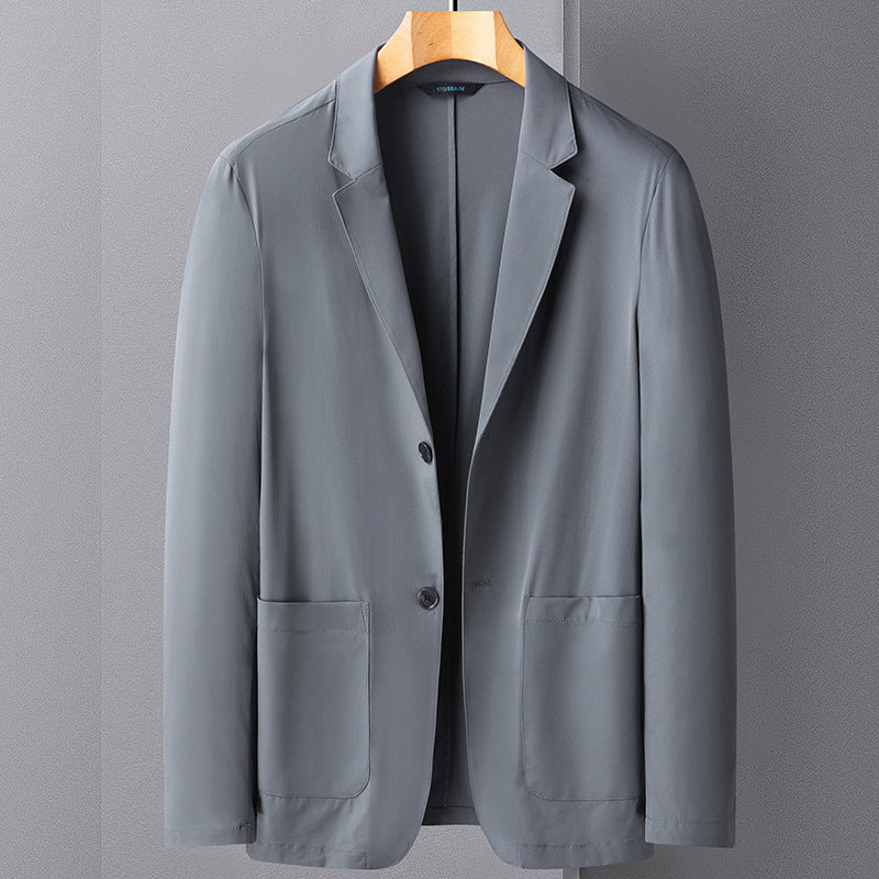 Men Unlined Tech Blazer made of Stretch Microfiber with Patch Pockets Mune Fashion