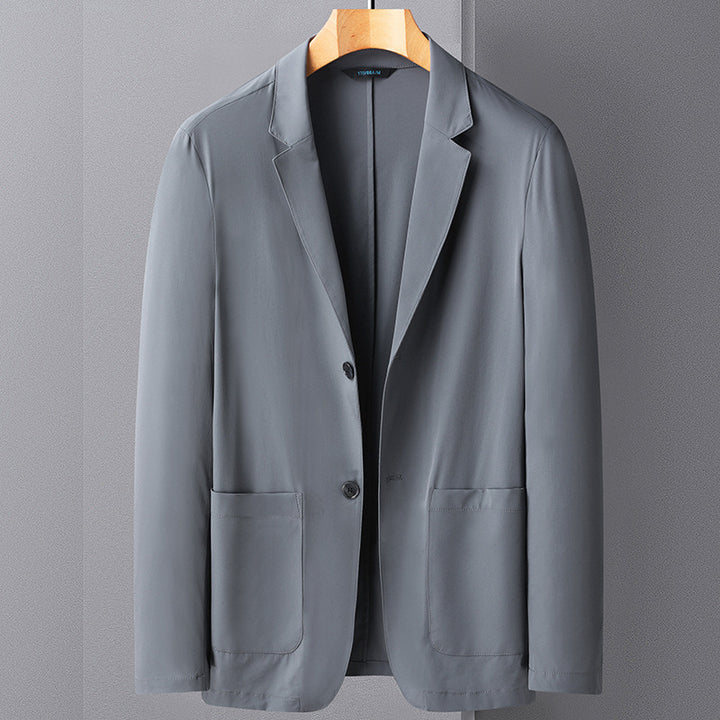 Men Unlined Tech Blazer made of Stretch Microfiber with Patch Pockets Mune Fashion