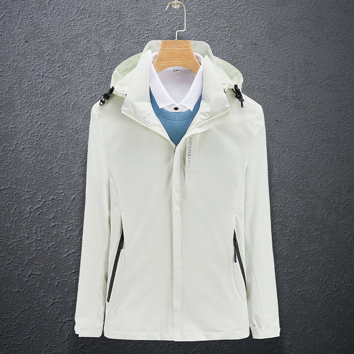 Men's Lightweight Softshell Functional Jacket with Breathable Mesh Lining and Adjustable Hood Mune Fashion