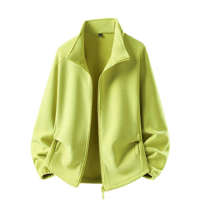 Women's fleece jacket with stand-up collar, full-length zipper, and thermal insulation Mune Fashion
