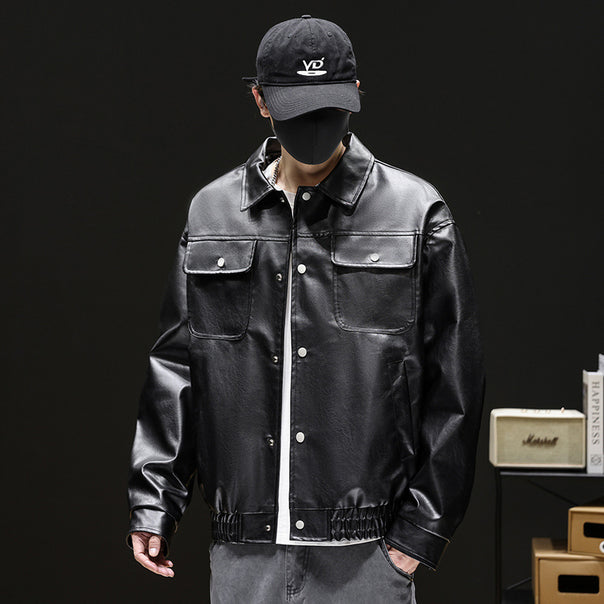 Men's Elegant and Casual Faux Leather Jacket