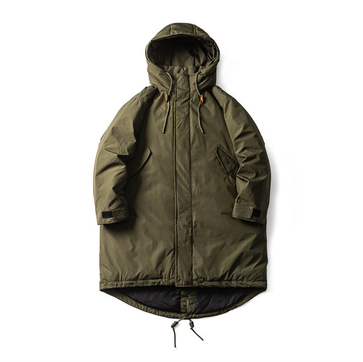 Men Waterproof Thermal Parka with Extended Back and Hood Mune Fashion