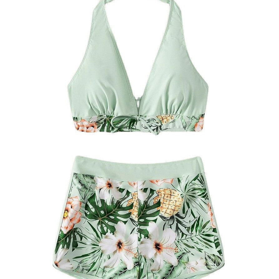 Women’s Sporty Bikini Set with Floral Design Mune Fashion