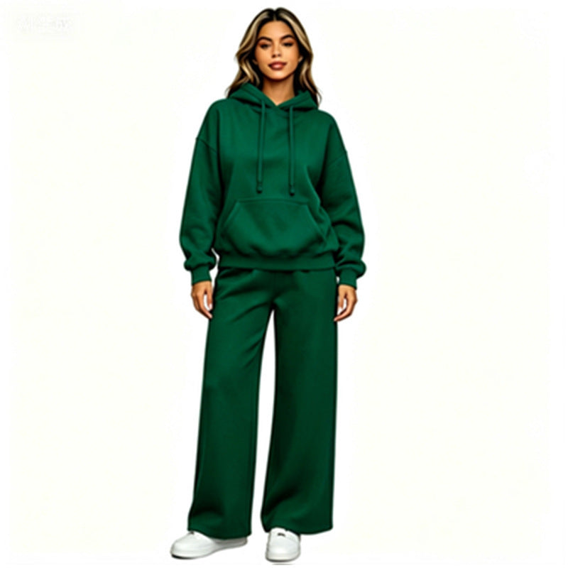 Women Comfortable Oversized Hoodie with Wide Jogging Pants Mune Fashion