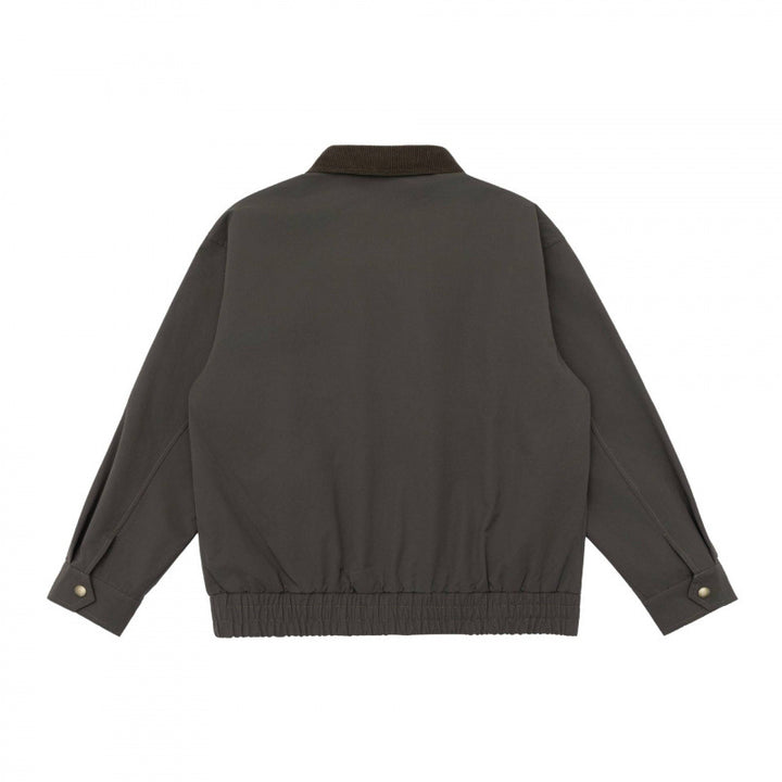 Unisex Boxy Utility Jacket with Cord Collar, Patch Pockets, and Elastic Hem Mune Fashion