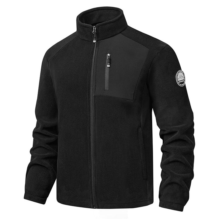 Men's Comfortable Fleece Jacket with Stand-up Collar Mune Fashion