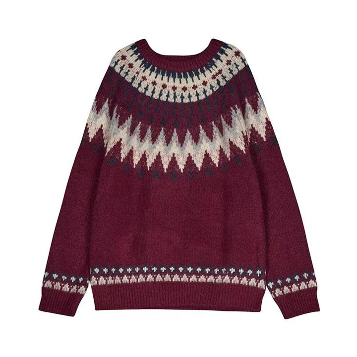 Men's Casual Knit Sweater with Traditional Pattern Mune Fashion