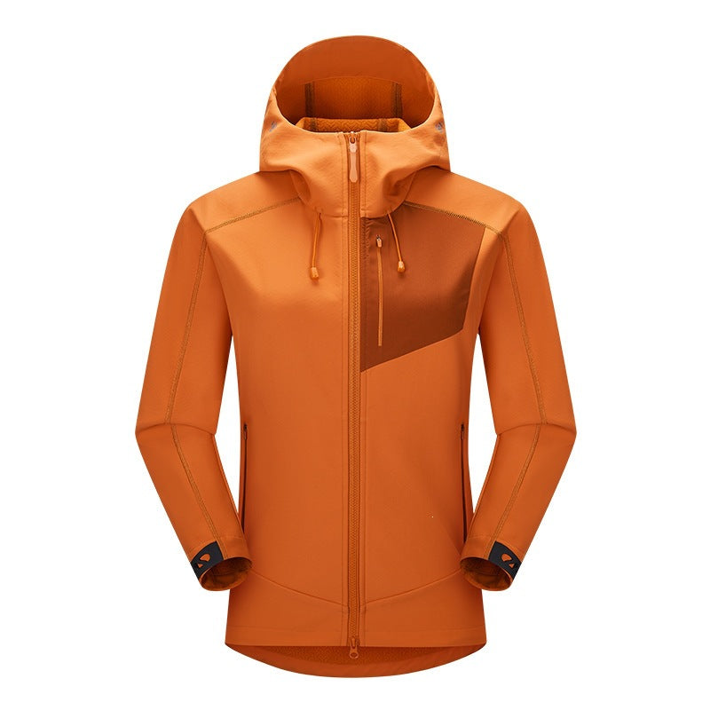 Men's Softshell Trekking Jacket with Hood breathable windproof stretch Mune Fashion