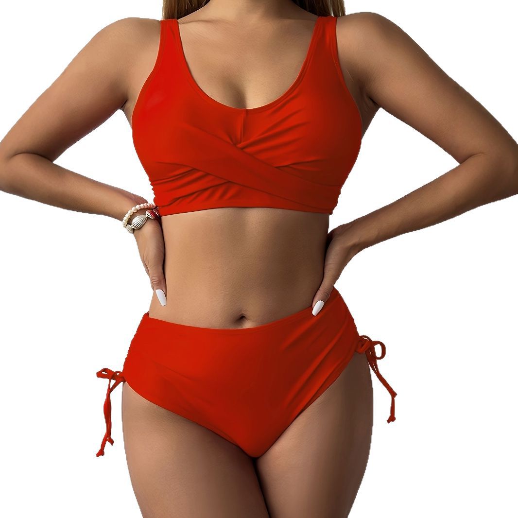 Women's Sporty Bikini Set with Wrap Design Mune Fashion