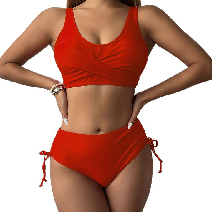 Women's Sporty Bikini Set with Wrap Design Mune Fashion