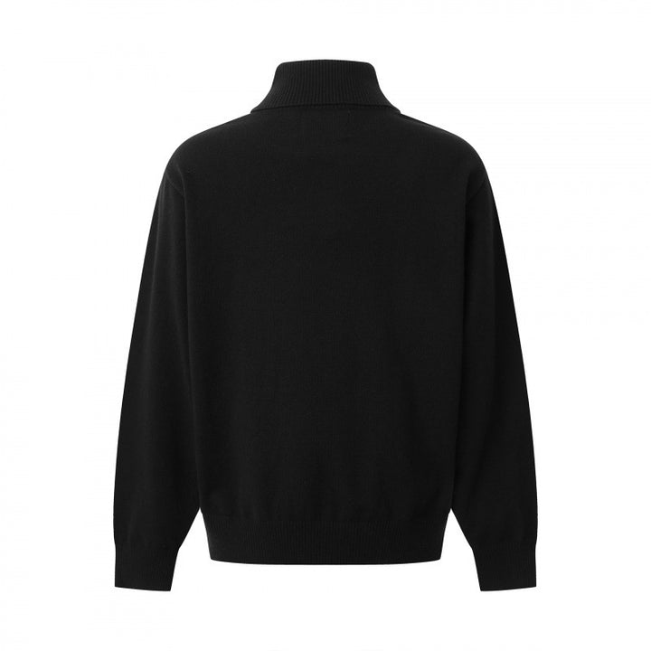 Unisex Boxy-Troyer with asymmetric funnel neck and snap button placket Mune Fashion