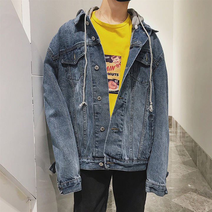 Men's denim jacket with integrated hood Mune Fashion 1788342630