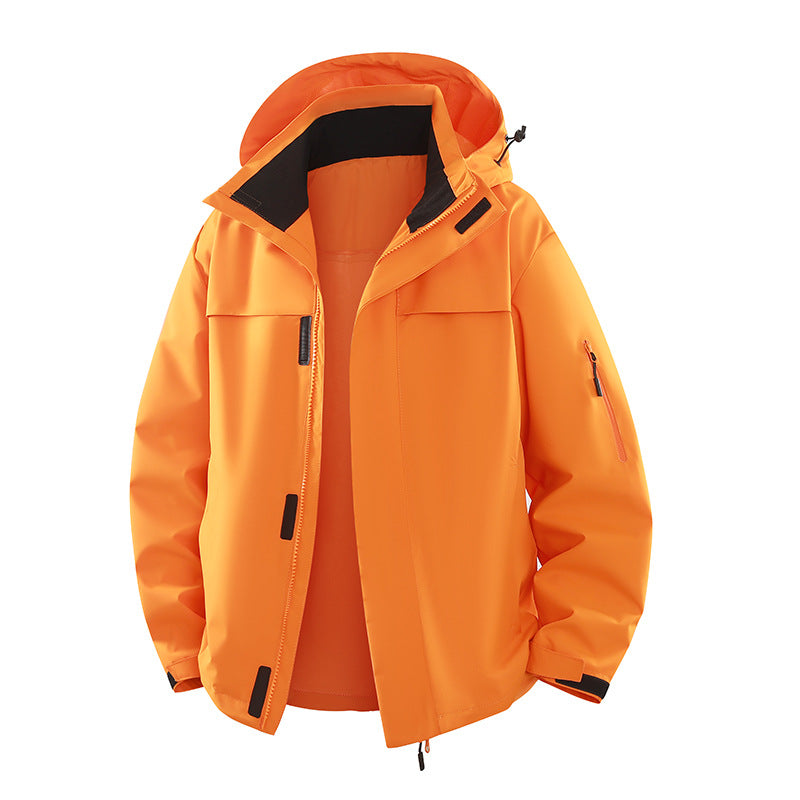 Men's Urban Softshell Outdoor Jacket with Hood, Concealed Zipper and Multiple Pockets Mune Fashion