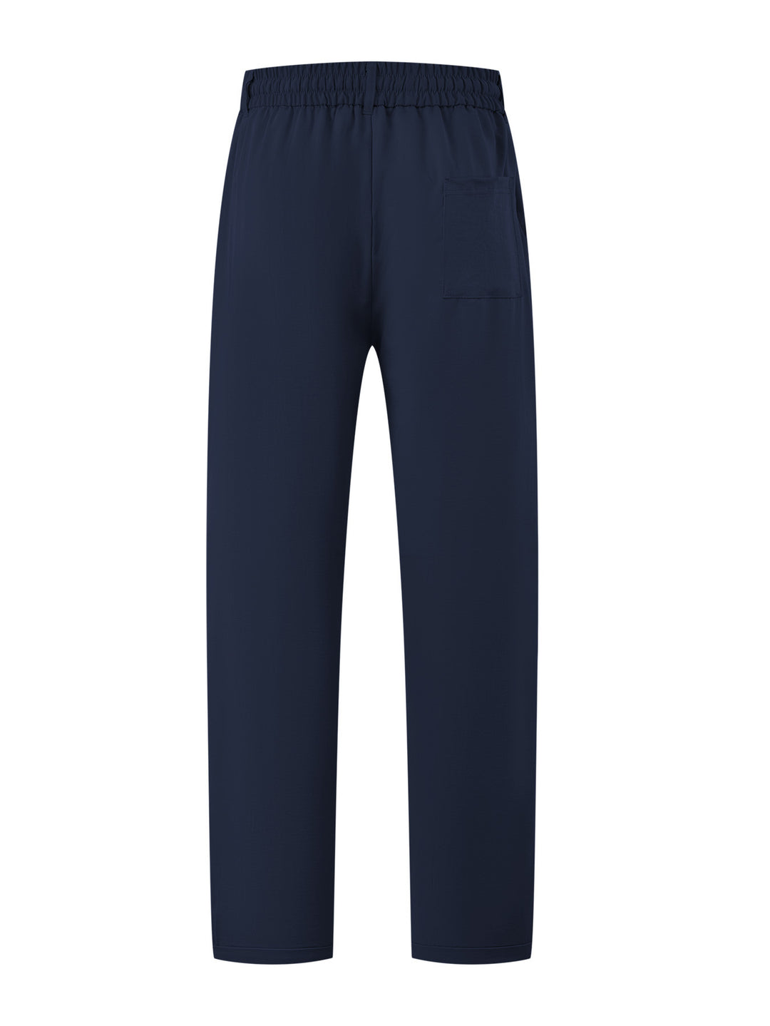 Women's Light Relaxed Trousers with Elastic Waistband, Straight Cut & Sewn-on Back Pocket Mune Fashion