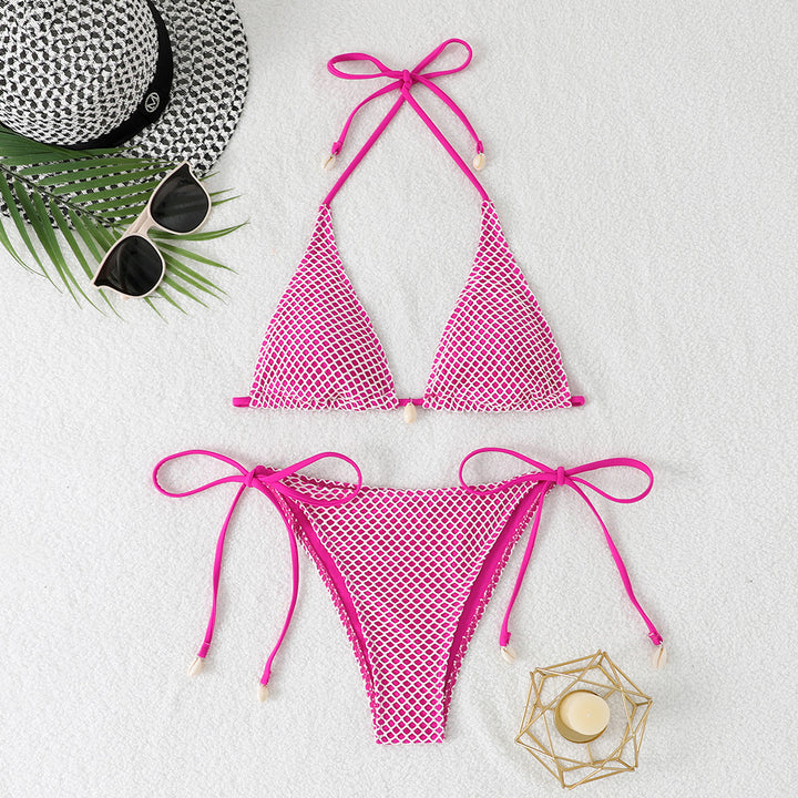 Women's Triangle Bikini with Mesh Structure Mune Fashion