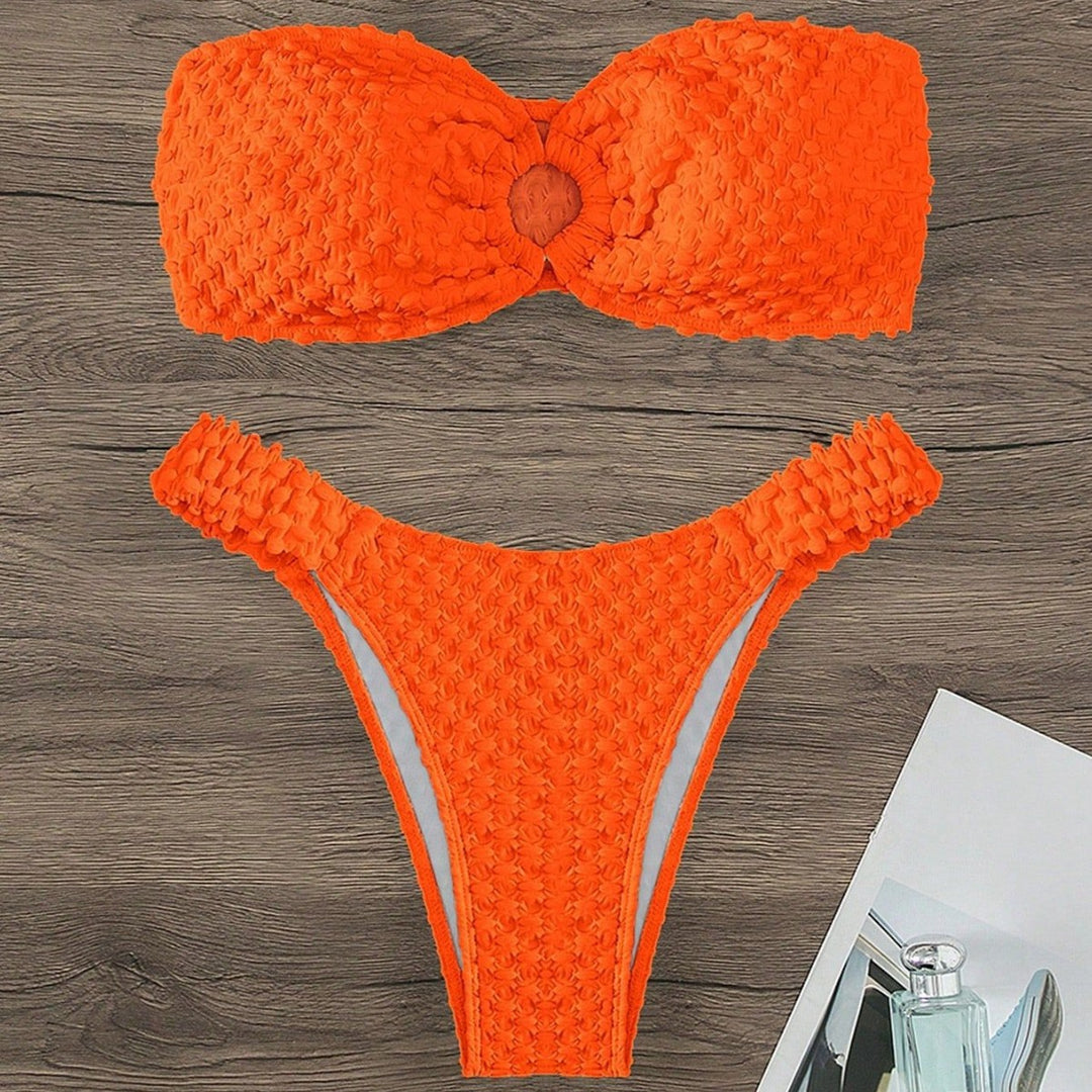 Women's bandeau bikini with textured surface and very good fit Mune Fashion