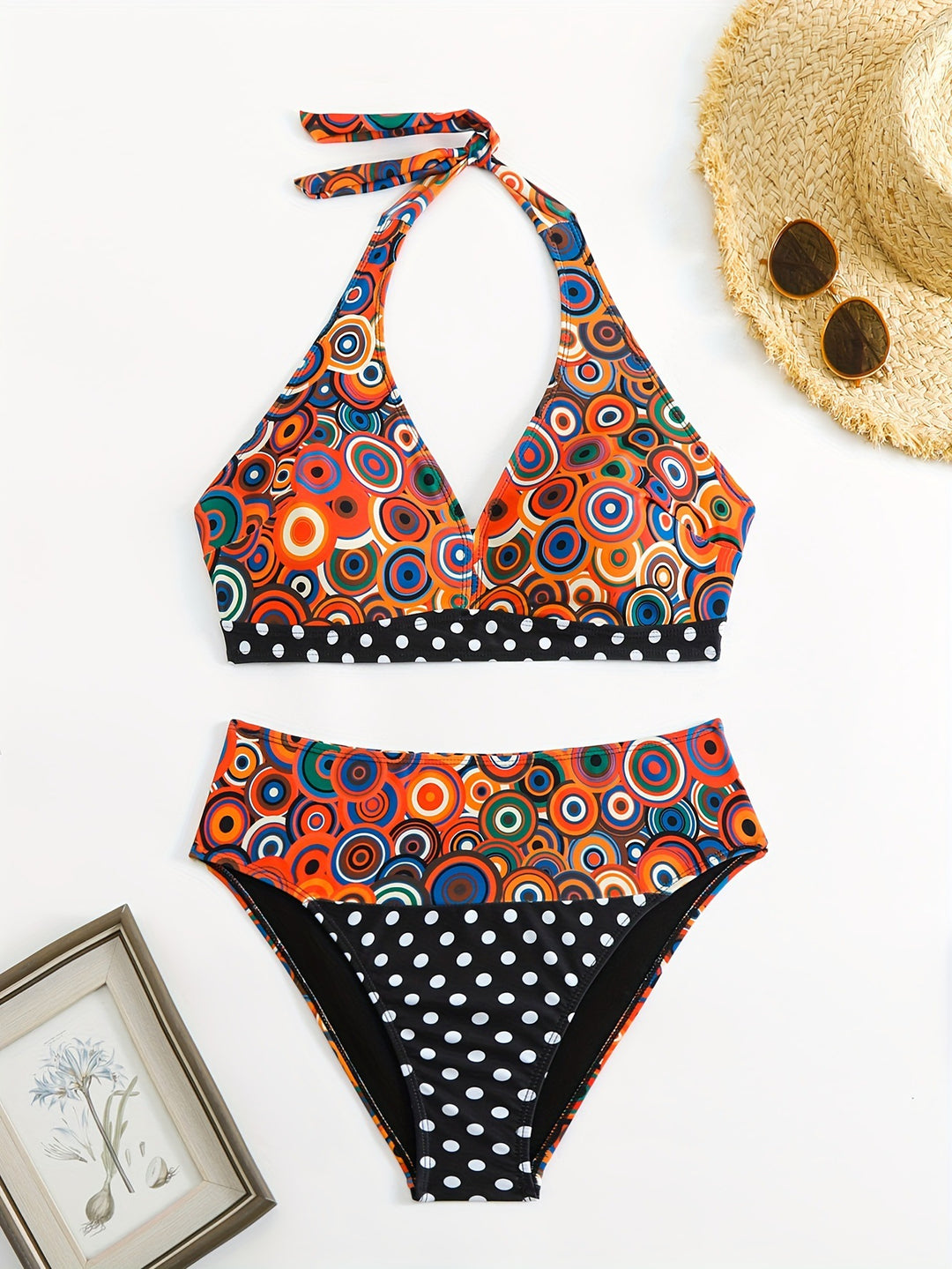 Women's Triangle Bikini with Fashionable Polka Dot Design Mune Fashion