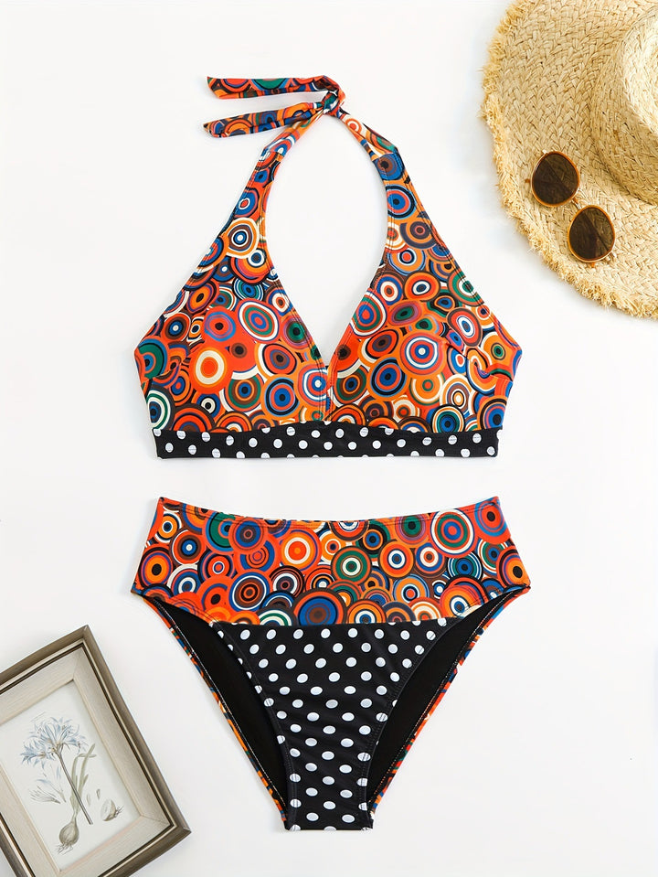 Women's Triangle Bikini with Fashionable Polka Dot Design Mune Fashion