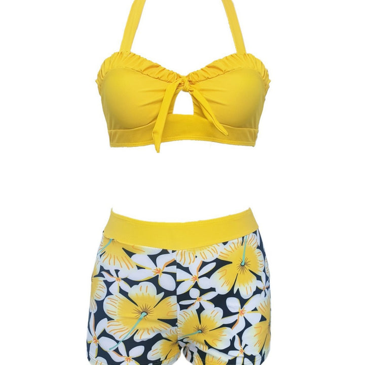 Women Tankini Set with Floral Top and Shorts Mune Fashion