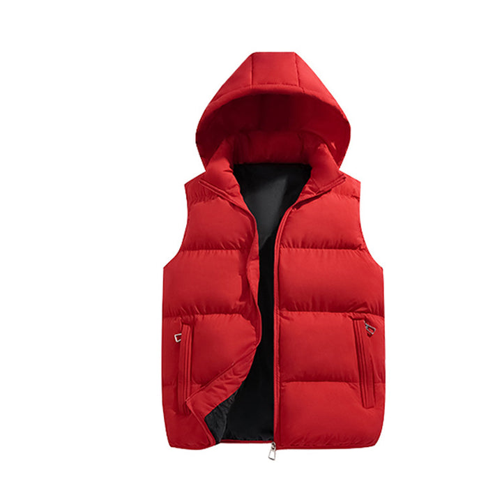 Men's Versatile Quilted Vest with Hood
