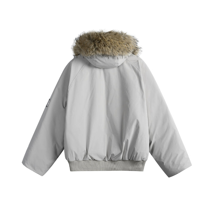 Men's short parka bomber with faux fur-lined hood and robust thermal insulation Mune Fashion