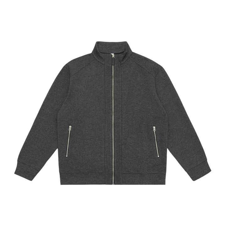 Unisex zip sweatshirt jacket with stand-up collar, raglan sleeves and zip pockets Mune Fashion
