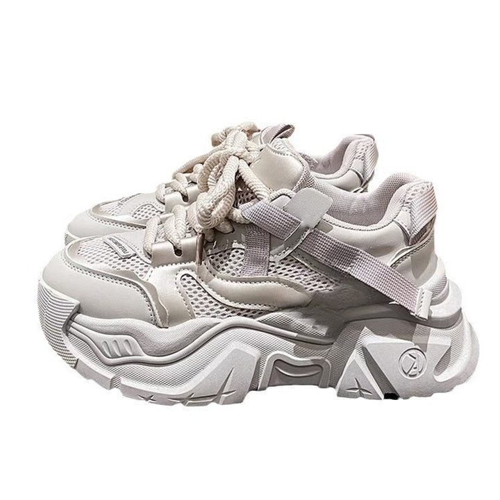 Women's Trendy Chunky Sneakers with Cushioned Sole and Breathable Mesh Upper Mune Fashion