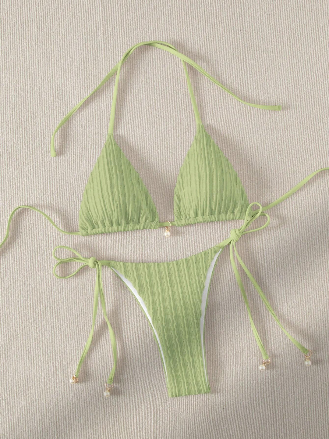 Women's Triangle Bikini with textured design and adjustable straps Mune Fashion