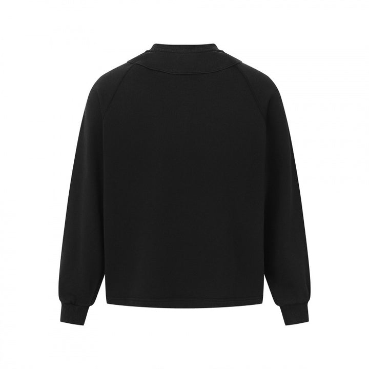 Unisex Boxy Sweatshirt with raglan sleeves, round neckline and decorative yoke Mune Fashion