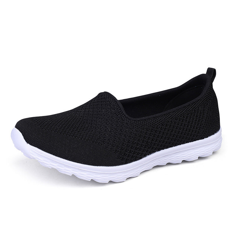 Women's light knitted slip-on sneakers with glitter threads, elastic entry, and flexible lightweight sole Mune Fashion