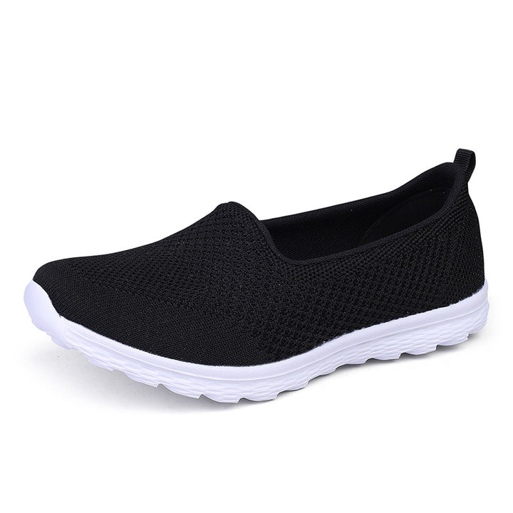 Women's light knitted slip-on sneakers with glitter threads, elastic entry, and flexible lightweight sole Mune Fashion