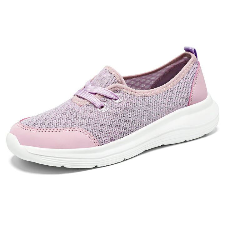 Women’s breathable everyday slipper with fine knitted mesh, elastic decorative lacing, and ergonomic cushioning sole Mune Fashion