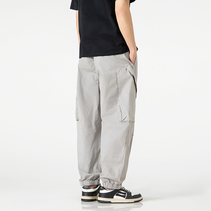 Men's lightweight tech cargo jogging pants with elastic waistband and multifunctional pockets Mune Fashion
