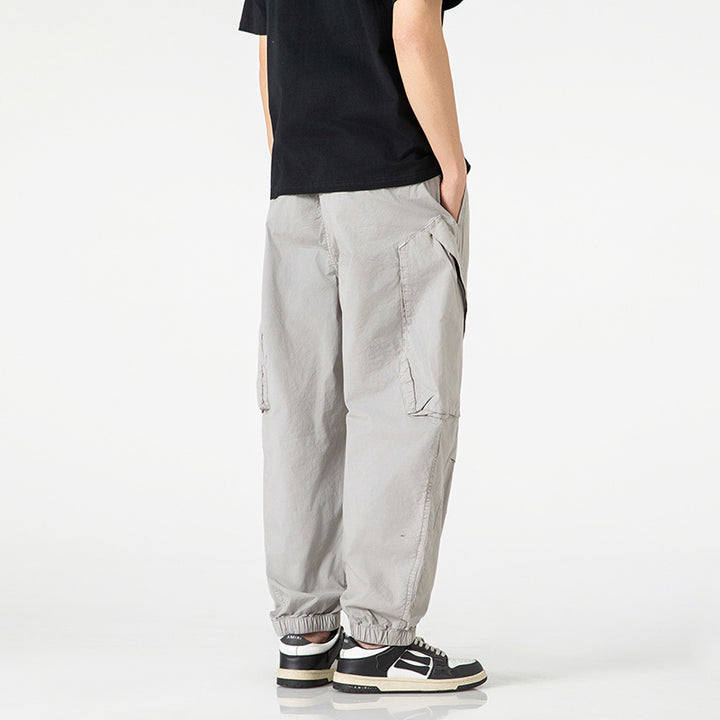 Men's lightweight tech cargo jogging pants with elastic waistband and multifunctional pockets Mune Fashion