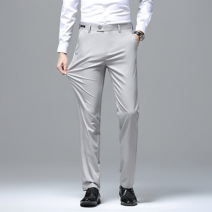 Men's Elegant Business Chino with Stretch Comfort and Slim Hem Mune Fashion