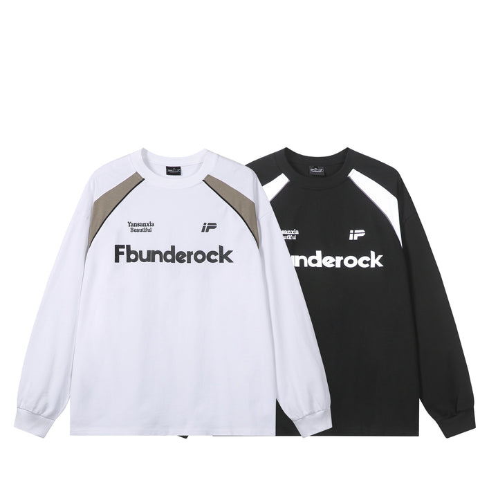 Unisex Oversized sweatshirt with raglan contrast inserts and large front print Mune Fashion