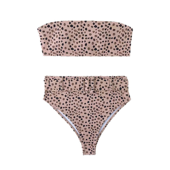Damen Hochgeschlossen Bikini-Set mit Riemen Echo Archiv