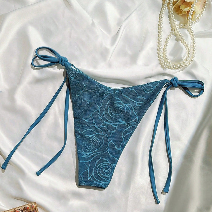 Women's bikini bottom with decorative floral design Mune Fashion