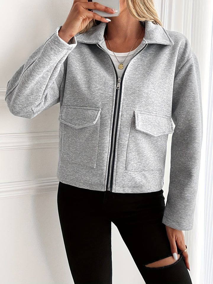 Women's Fashion Fleece Jacket with Zipper