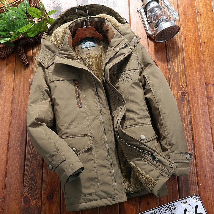Men's urban thermal parka with teddy fleece lining, windproof front and multifunction pockets Mune Fashion