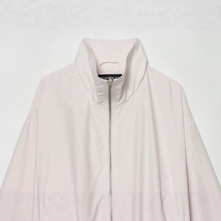 Women's Cropped Boxy Jacket with Funnel Collar, Two-Way Zipper and Patch Pockets Mune Fashion